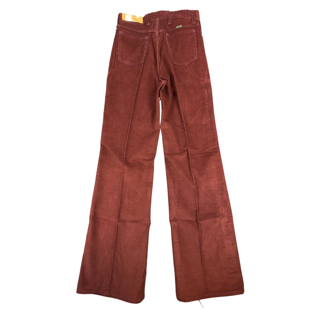 Maverick Vintage 70s Corduroy Flare Pants Juniors 13 Burgundy NWT Deadstock USA